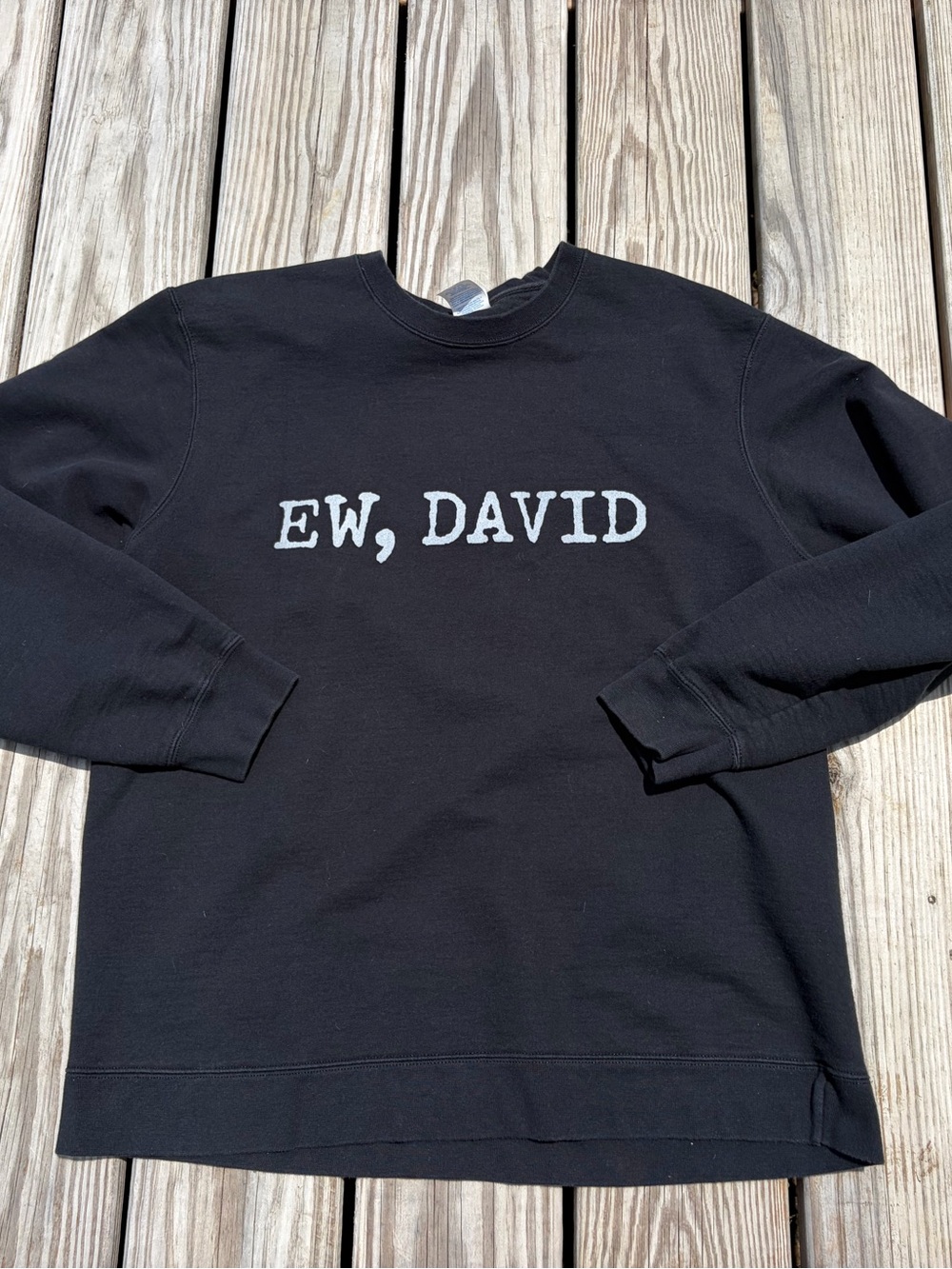 Schitt’s Creek Ew, David Adult Unisex Crewneck Sweatshirt Navy Blue Size L
